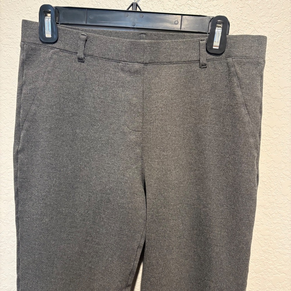 Quince Ultra-Stretch Ponte Straight Leg Pants Charcoal Gray Medium LB24720 - Picture 4 of 7